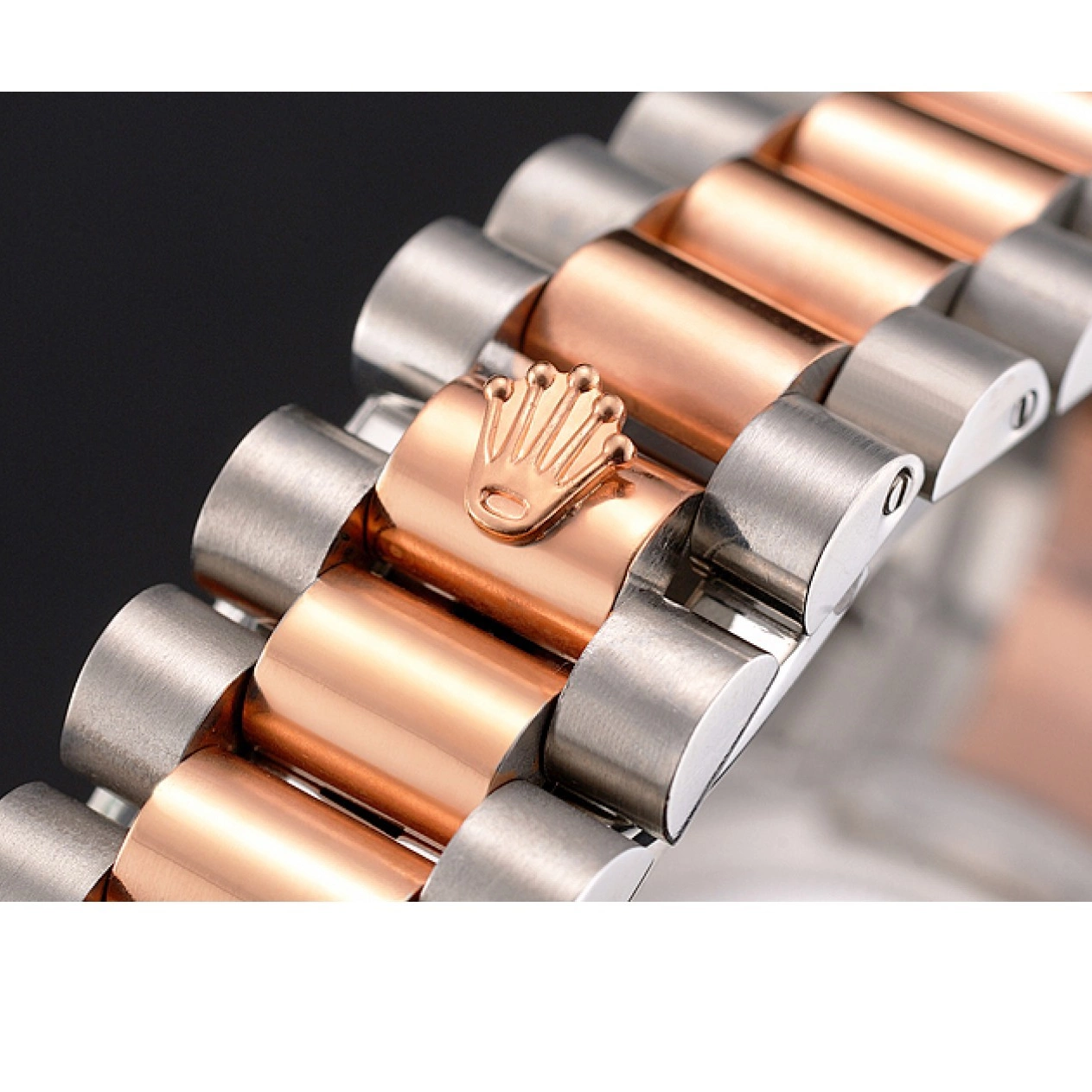 Rolex copies cheap Tone Swiss Bracelet Steel Rose Case Rolex Two Bezel Gold Dial And Stainless Datejust 0527